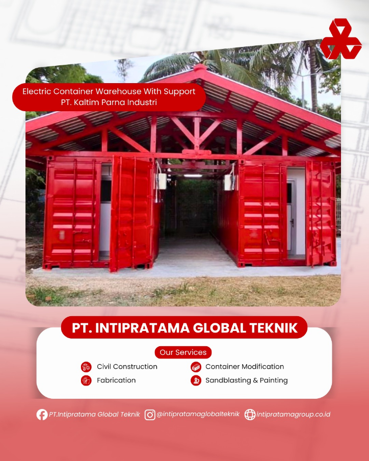 Electric Container Warehouse With Support